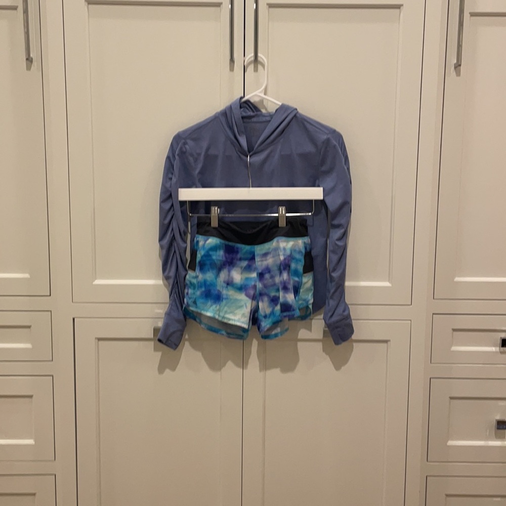 Athleta Girl Hoodie and Shorts M